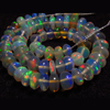 Top Grade High Quality - Awesome - Welo Ethiopian OPAL- Smooth Polished Rondell Beads Gorgeous Fire Huge size - 5 - 6 mm - 8 inches